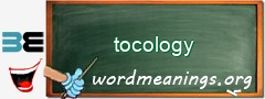 WordMeaning blackboard for tocology